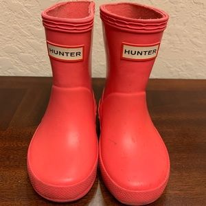 Used Hunter rain boots toddler size 4